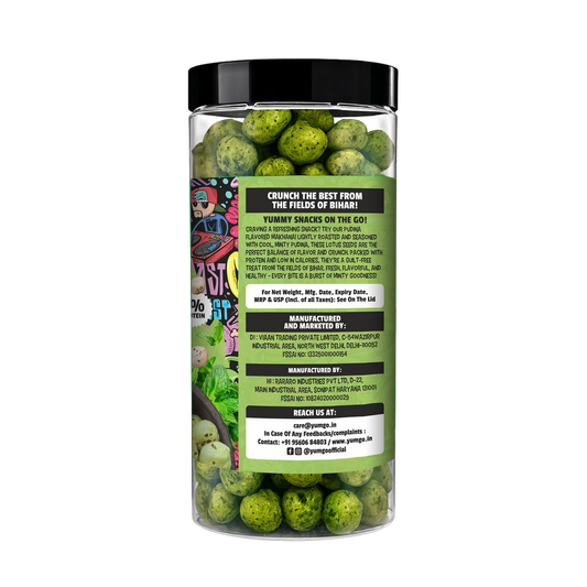Yumgo Pudina Roasted Makhana (80g) | Minty Roasted Fox Nuts Yumgo
