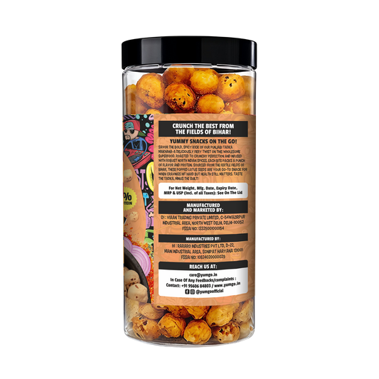 Yumgo Punjabi Tadka Roasted Makhana (80g) | Spicy Fox Nuts Yumgo
