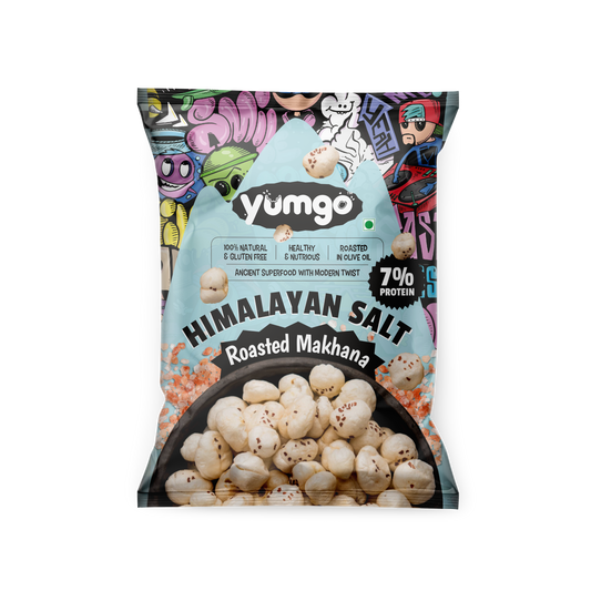 Yumgo Himalayan Salt Roasted Makhana | Lightly Salted Fox Nuts | Gluten-Free Healthy Snack | 12g Mini Pack
