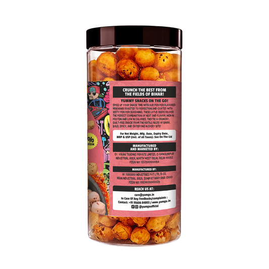 Yumgo Peri Peri Roasted Makhana (80g) – Spicy, Crunchy & Guilt-Free Snack
