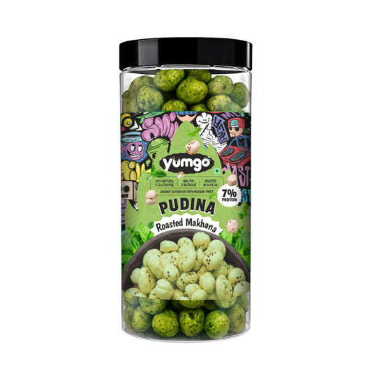 Yumgo Pudina Roasted Makhana (80g) | Minty Roasted Fox Nuts