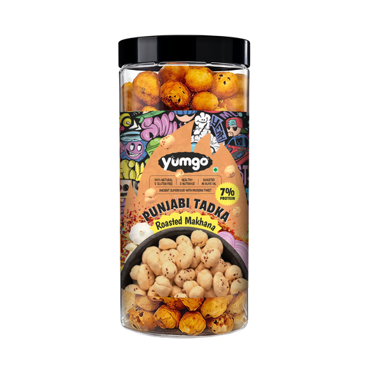 Yumgo Punjabi Tadka Roasted Makhana (80g) | Spicy Fox Nuts