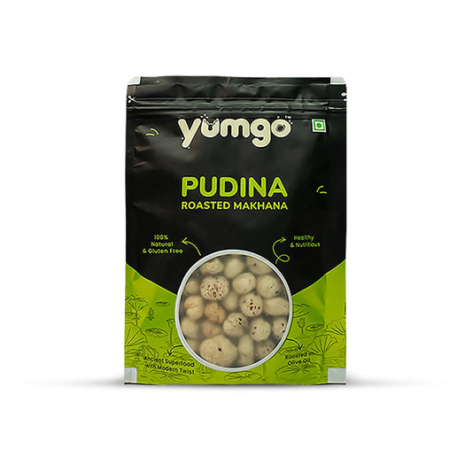 Yumgo Pudina Roasted Makhana 25g | Minty Roasted Fox Nuts | Healthy Snack | Gluten-Free