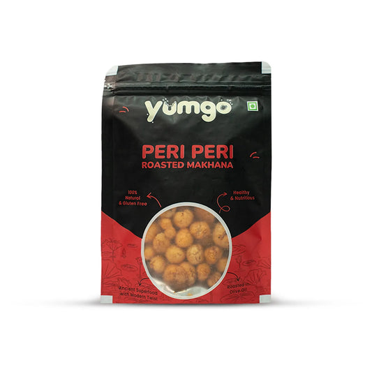 Yumgo Peri Peri Roasted Makhana 25g | Spicy Roasted Fox Nuts | Gluten-Free & Protein-Rich Snack