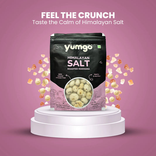 Yumgo Himalayan Salt Roasted Makhana 25g | Lightly Salted, Healthy Roasted Fox Nuts
