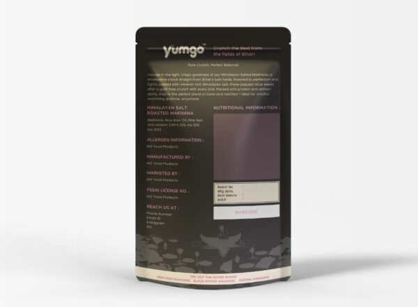 Yumgo Himalayan Salt Roasted Makhana | Lightly Salted | Roasted in Olive Oil | Healthy Snack - Image 2